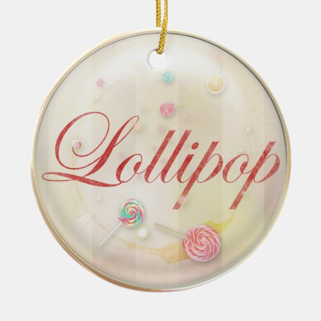 Lollipop Ceramic Tree Decoration (Front)