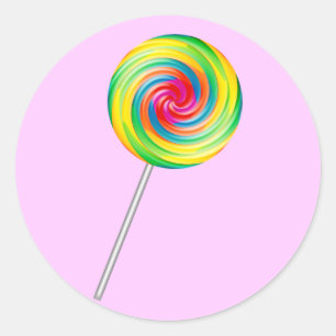 Lollipop Classic Round Sticker