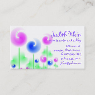 lollipop flowers mummy calling card