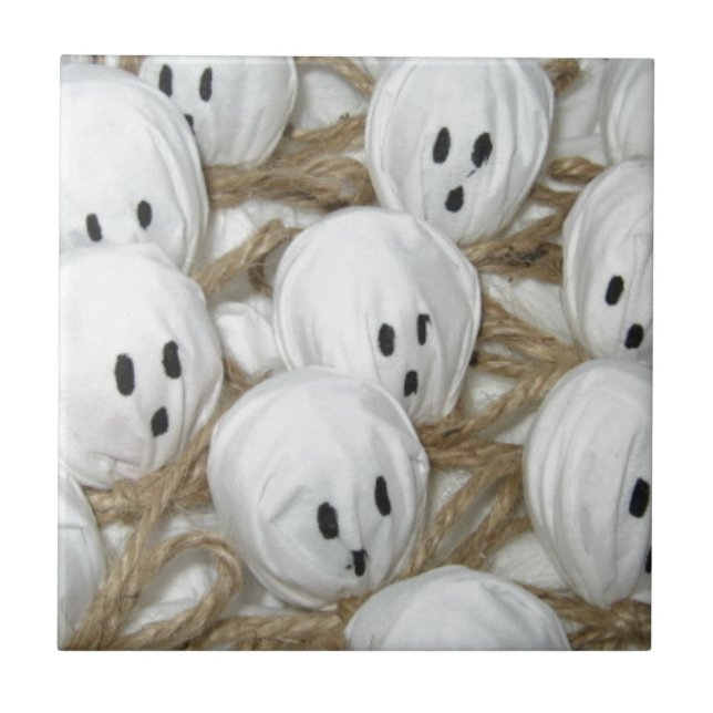 Lollipop Ghosts Ceramic Tile (Front)