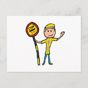 Lollipop Lady Postcard