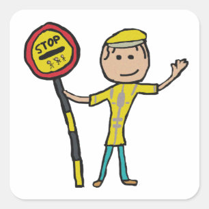 Lollipop Lady Square Sticker