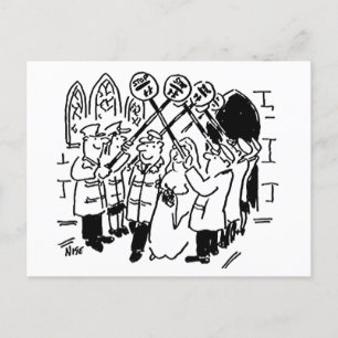 Lollipop Man Getting Married with Guard of Honour Postcard