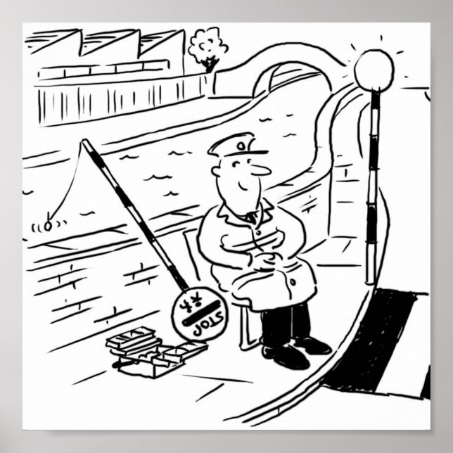 Lollipop Man is Fishing in the Canal Poster (Front)