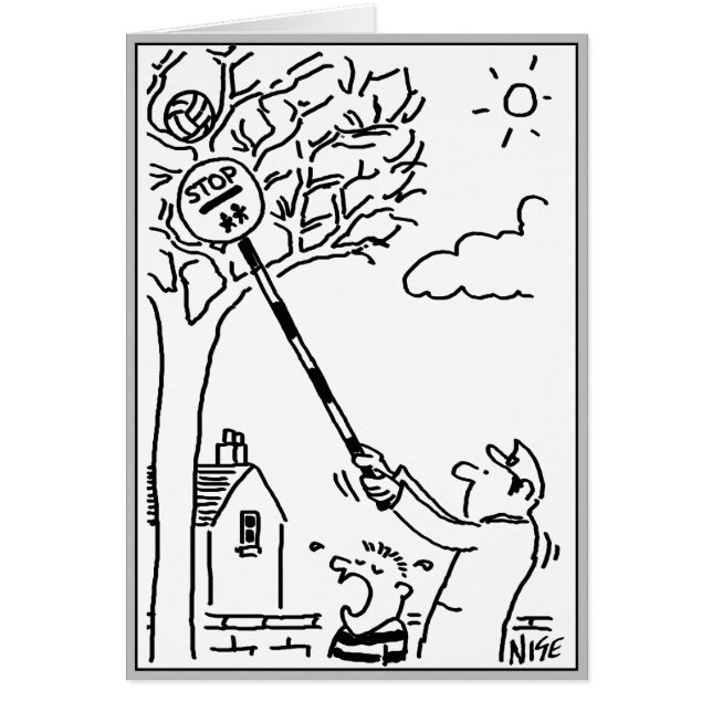 Lollipop Man is Helping Get a Ball from a Tree (Front)