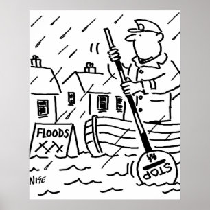 Lollipop Man is Rowing a Boat in the Floods Poster