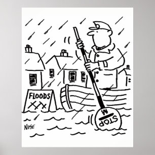 Lollipop Man is Rowing a Boat in the Floods Poster
