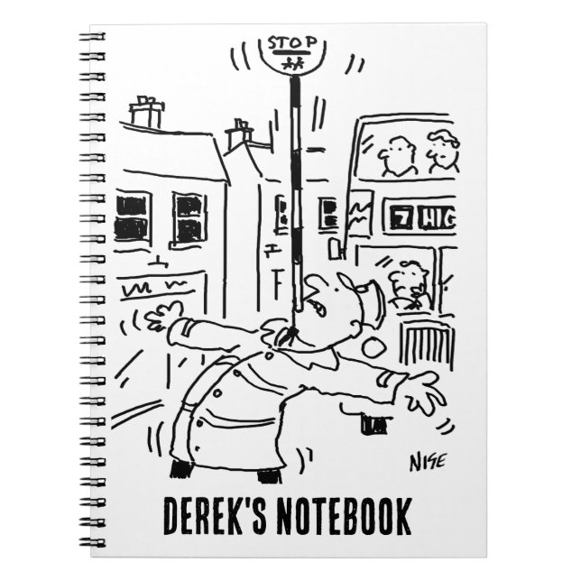 Lollipop Man is Showing Off Notebook (Front)