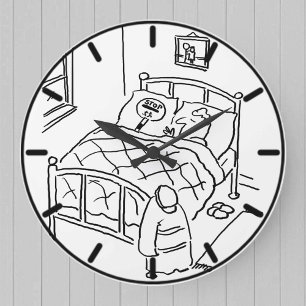 Lollipop Man is Sleeping with his Lollipop Large Clock