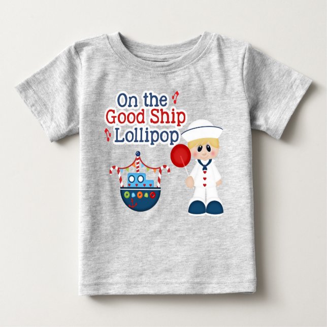 Lollipop Ship Baby T-Shirt (Front)