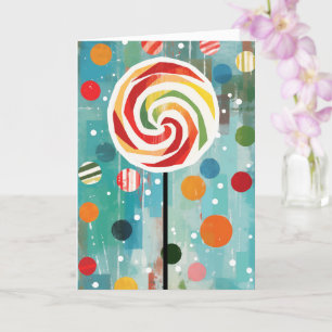 Lollipop Swirl Christmas Card