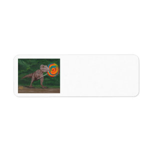 LOLLIPOP T-REX RETURN ADDRESS LABEL