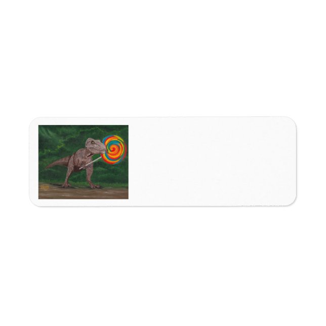 LOLLIPOP T-REX RETURN ADDRESS LABEL (Front)