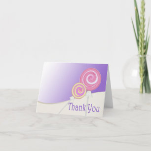 Lollipop Thank You Note