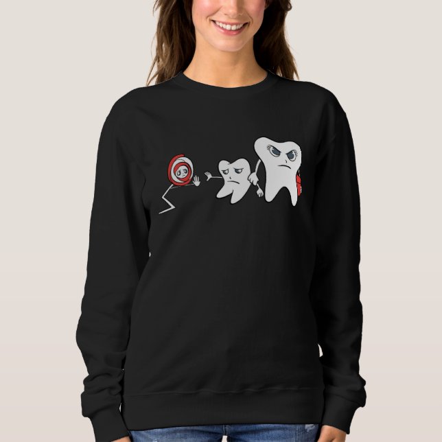 Lollipop Tooth Dentist Dental Care Dental Assistan Sweatshirt (Front)