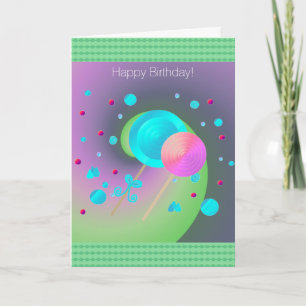 Lollipops and Candy Dots Card