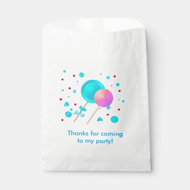 Lollipops and Candy Dots Favour Bag (Front)