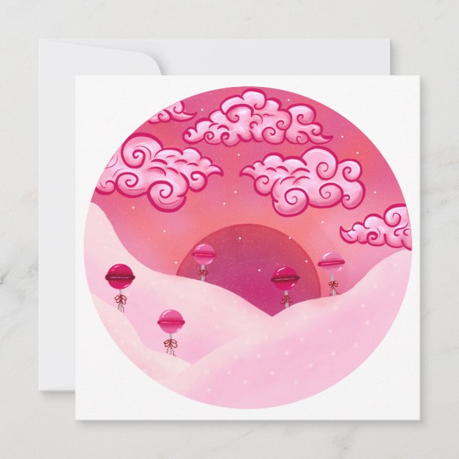 Lollipops and pretty clouds illustration (Front)