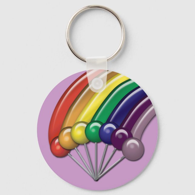 Lollipops and Rainbows Customisable Keychains (Front)
