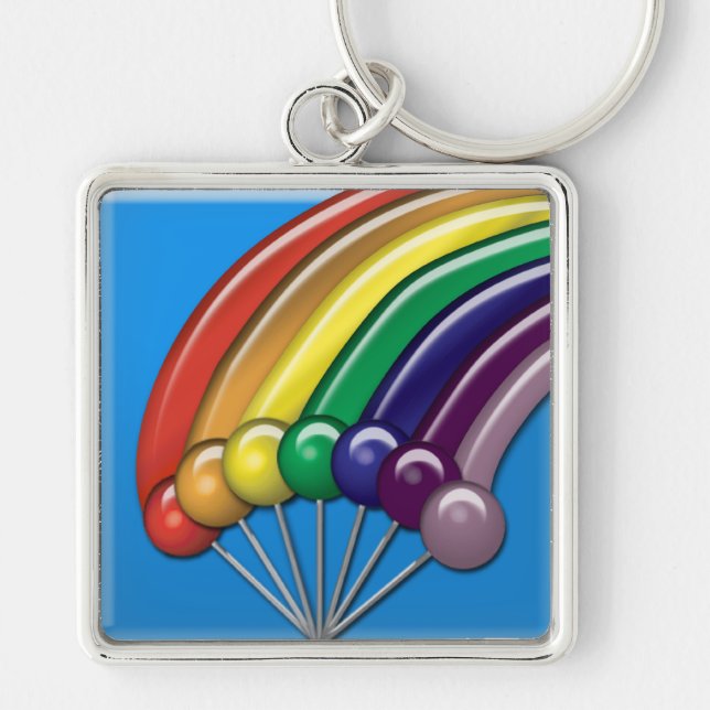 Lollipops and Rainbows Keychain (Front)