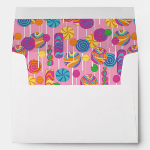 Lollipops Candy Pattern Envelopes