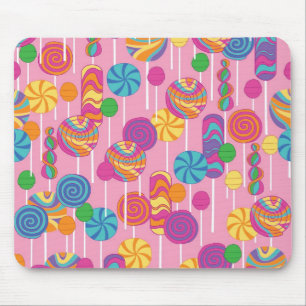 Lollipops Candy Pattern Mouse Pad