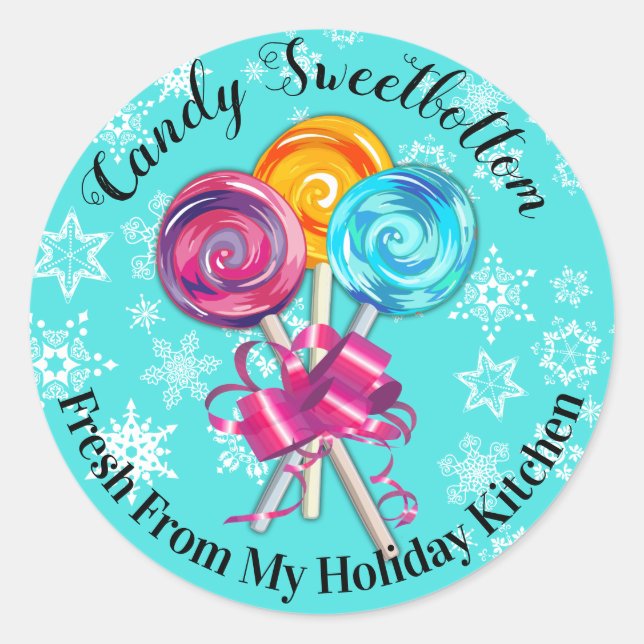 lollipops from the kitchen of Christmas sticker (Front)