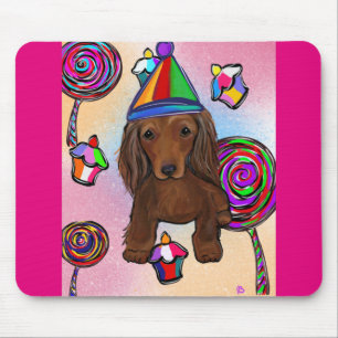 Lollipops Red Doxie Mouse Pad
