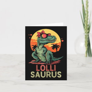 Lollisaurus Dino Dinosaur Lolli-saurus T-rex Funny Card