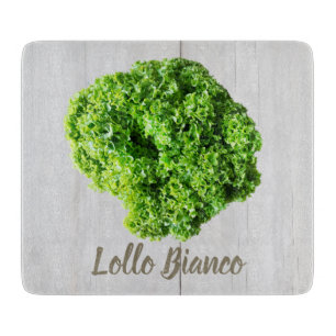 Lollo Bianco Salad lettuce leaves for Vegans Cutting Board