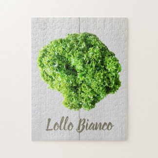Lollo Bianco Salad lettuce leaves for Vegans Jigsaw Puzzle