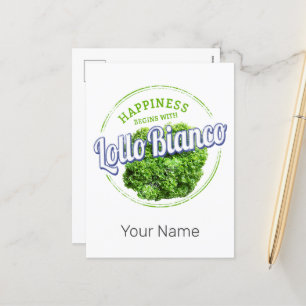 Lollo Bianco Salad Vintage Lollo Bionda Vegan Holiday Postcard