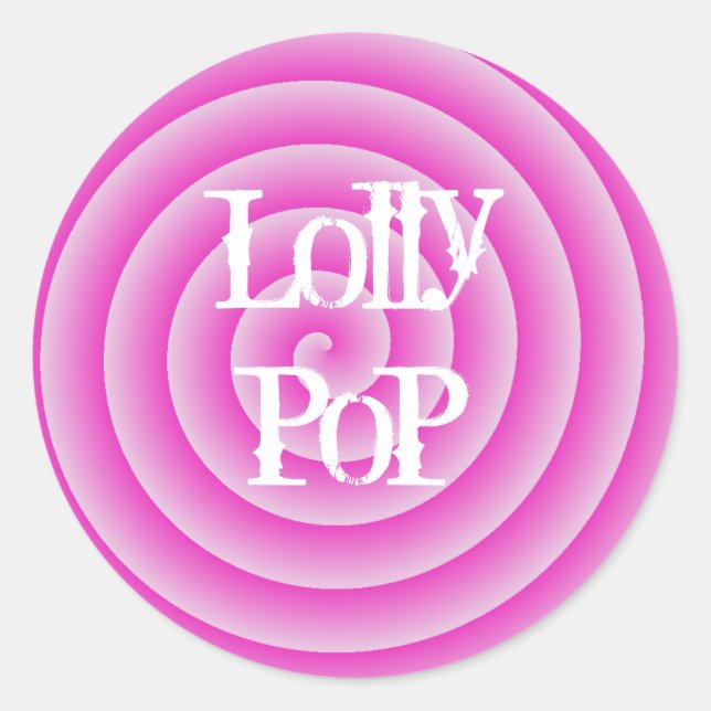 Lollypop Classic Round Sticker (Front)