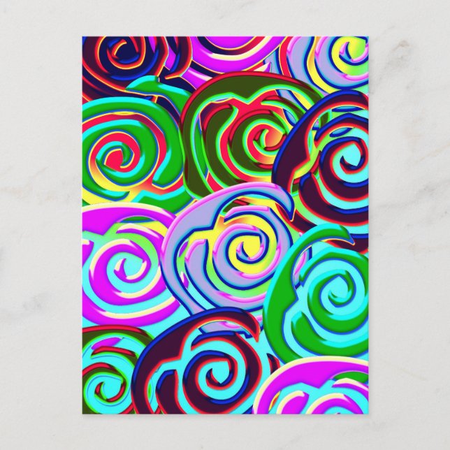 lollypop pattern postcard (Front)