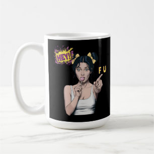 Lollypop Popart Girl And FU Coffee Mug