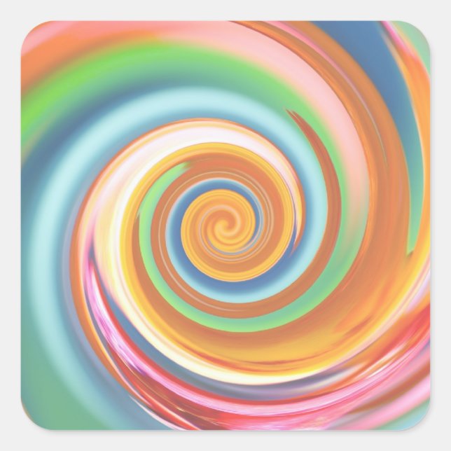 lollypop square sticker (Front)