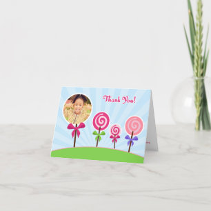Lollypop Thank You Photo Card