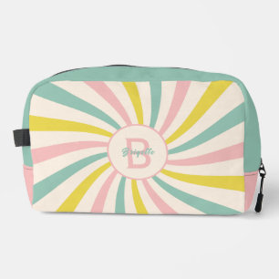 'Lollypop Vibes', retro pastel swirl Dopp Kit