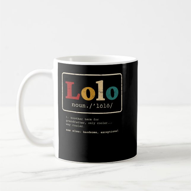 Lolo Definition Filipino Grandpa for a Pinoy  Coffee Mug (Left)
