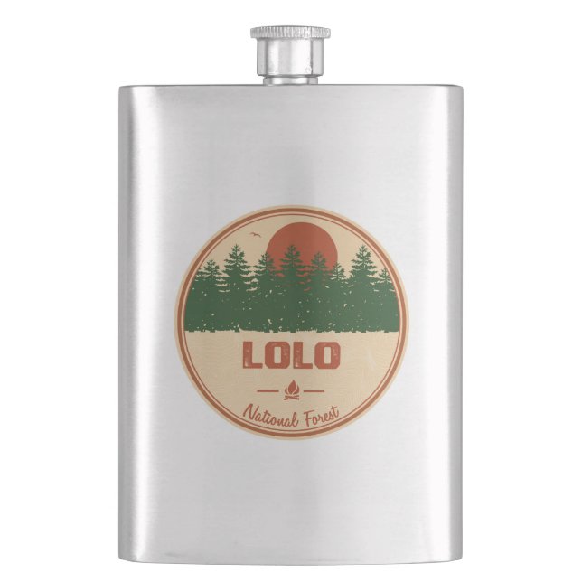 Lolo National Forest Hip Flask (Front)