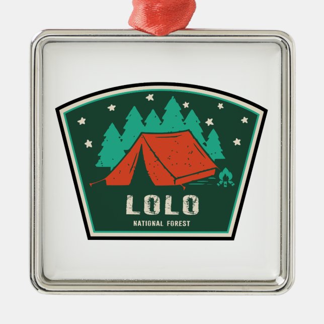 Lolo National Forest Montana Camping Metal Ornament (Front)