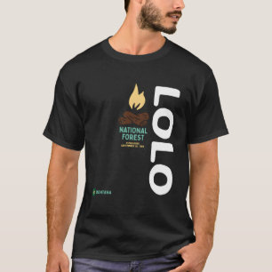 Lolo National Forest Vertical Design Montana T-Shirt
