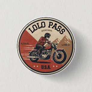 lolo pass road Oregon motorcycle trip 3 Cm Round Badge
