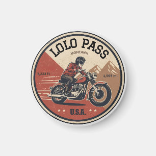 lolo pass road Oregon motorcycle trip Magnet