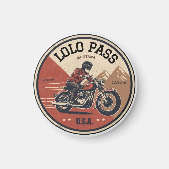 lolo pass road Oregon motorcycle trip Magnet (Front)