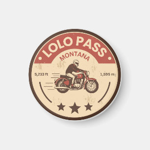 lolo pass road Oregon motorcycle trip Magnet