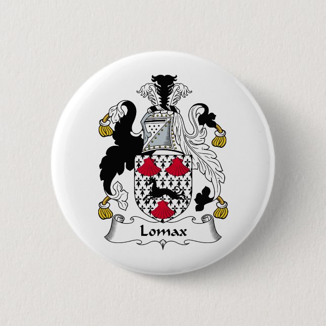 Lomax Family Crest 6 Cm Round Badge (Front)