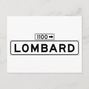 Lombard St., San Francisco Street Sign Postcard