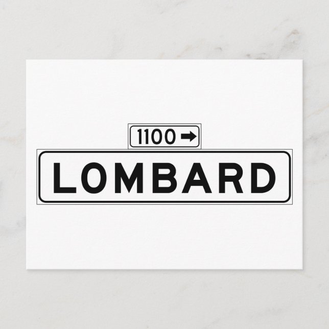 Lombard St., San Francisco Street Sign Postcard (Front)