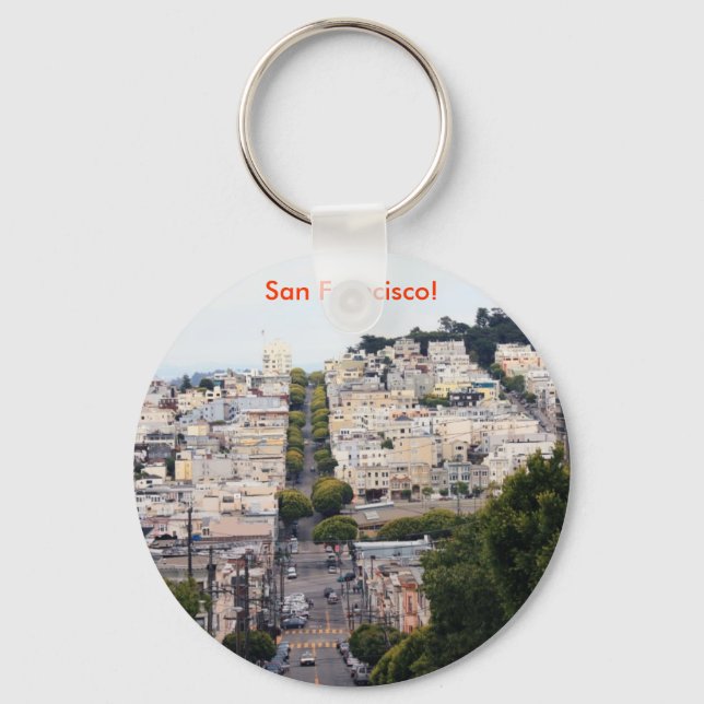 Lombard Street, San Francisco Key Ring (Front)